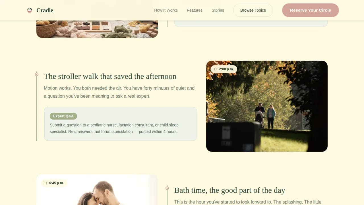 Embrace — Supportive Parenting Network Landing Page Template