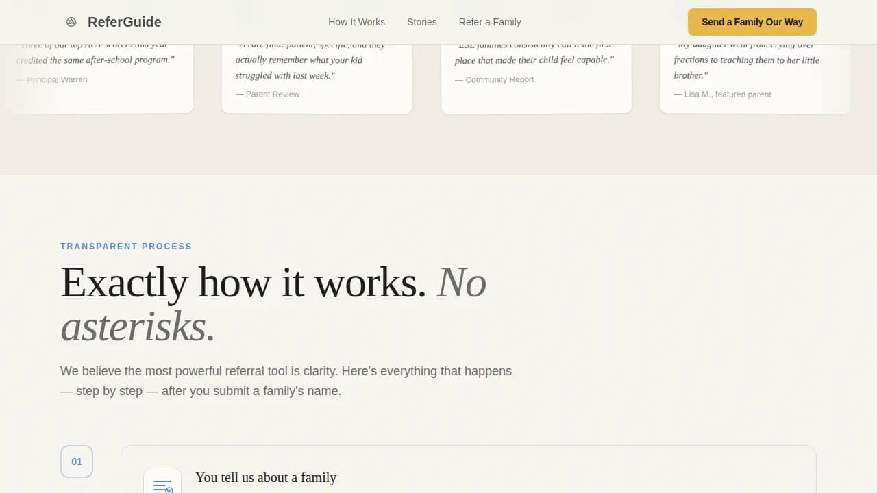 Advocate — Trusted Academic Referral Landing Page Template