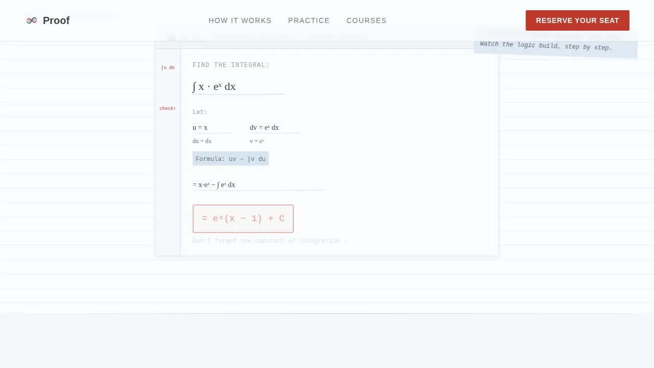 Proof — Expert Algebra Tutoring Landing Page Template