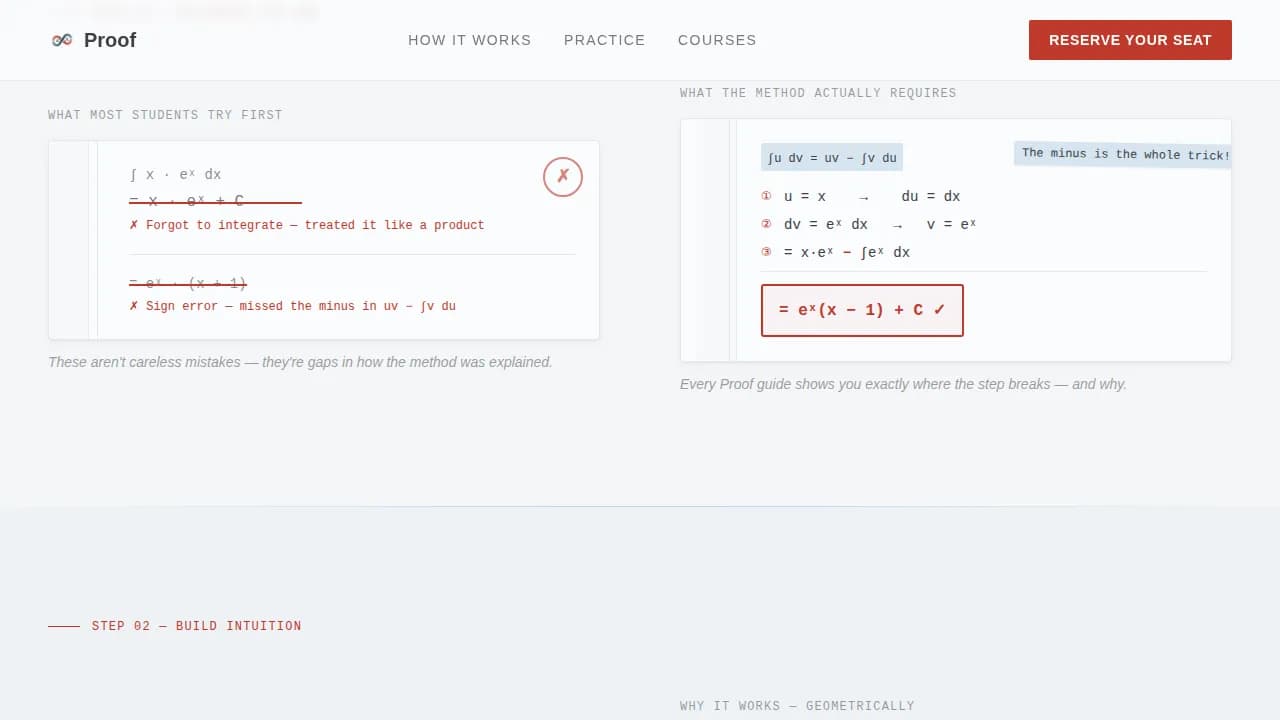 Proof — Expert Algebra Tutoring Landing Page Template