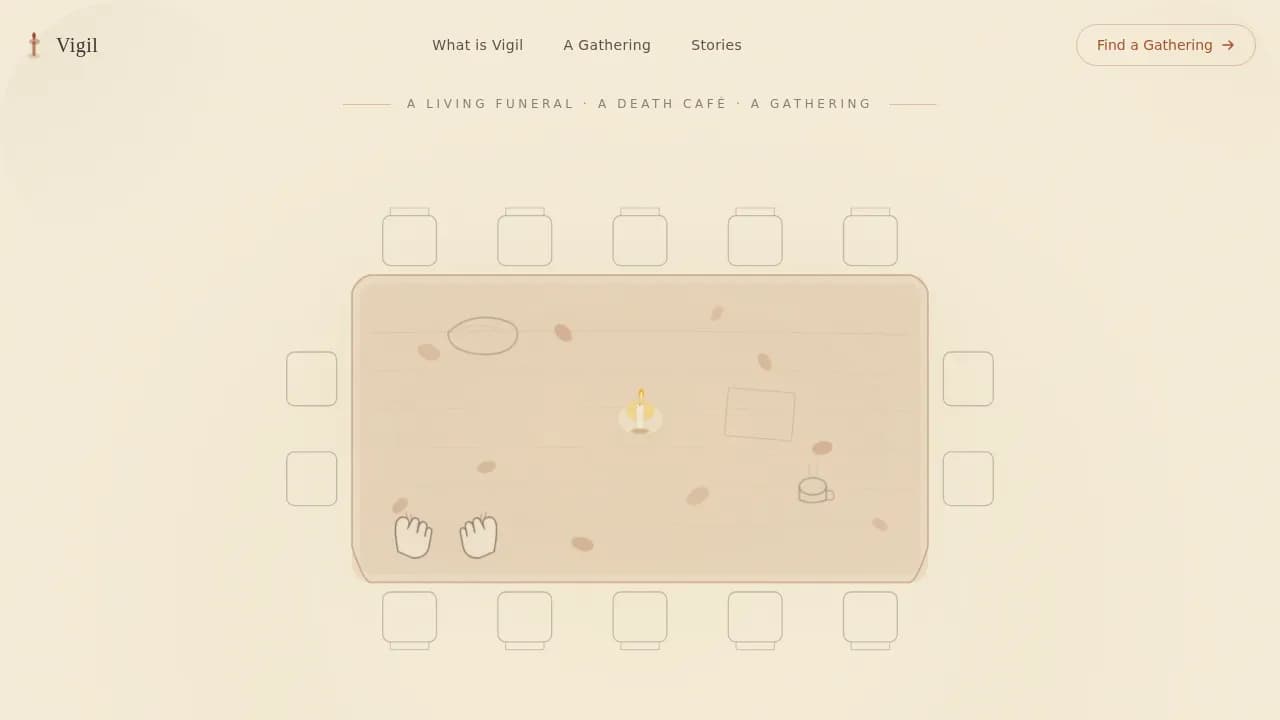 Vigil — Meaningful Celebration Service Landing Page Template