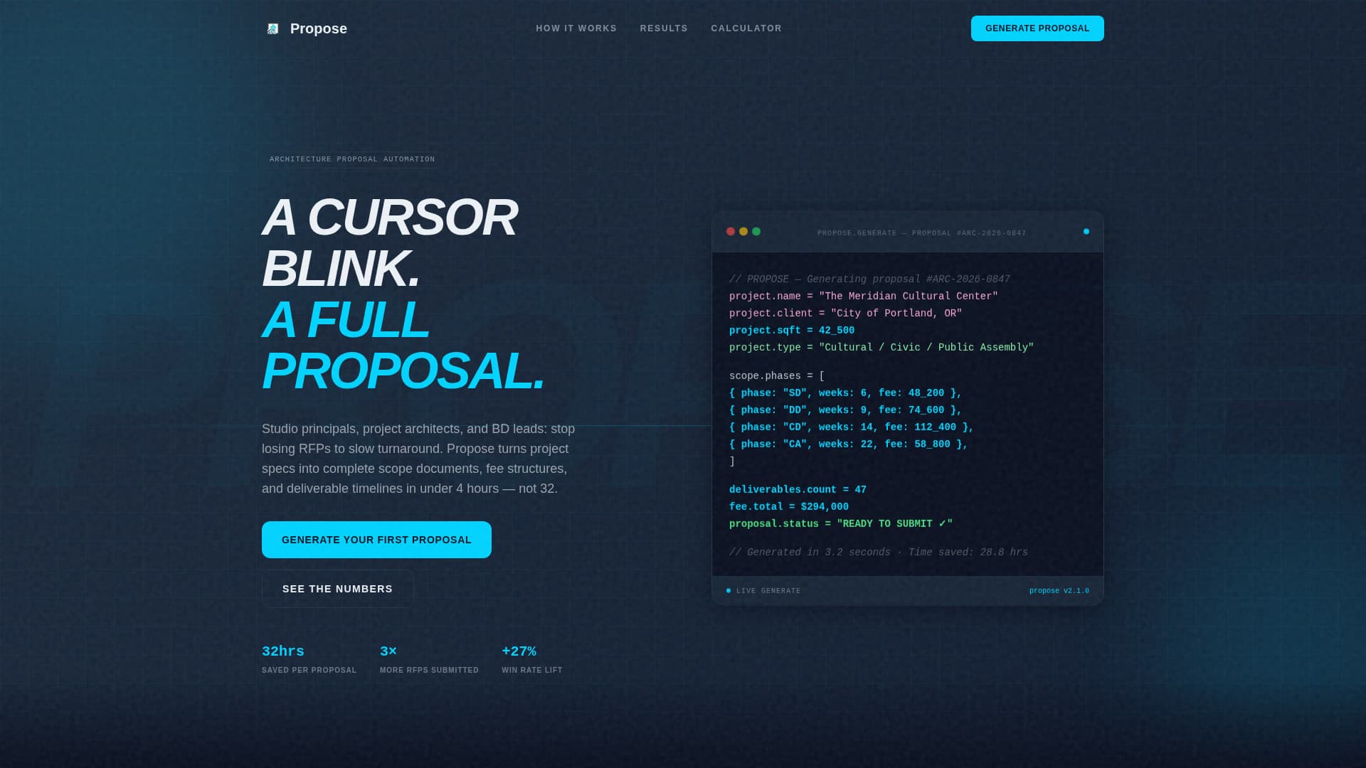 Architecture Firm Software Cost Calculator Website Template