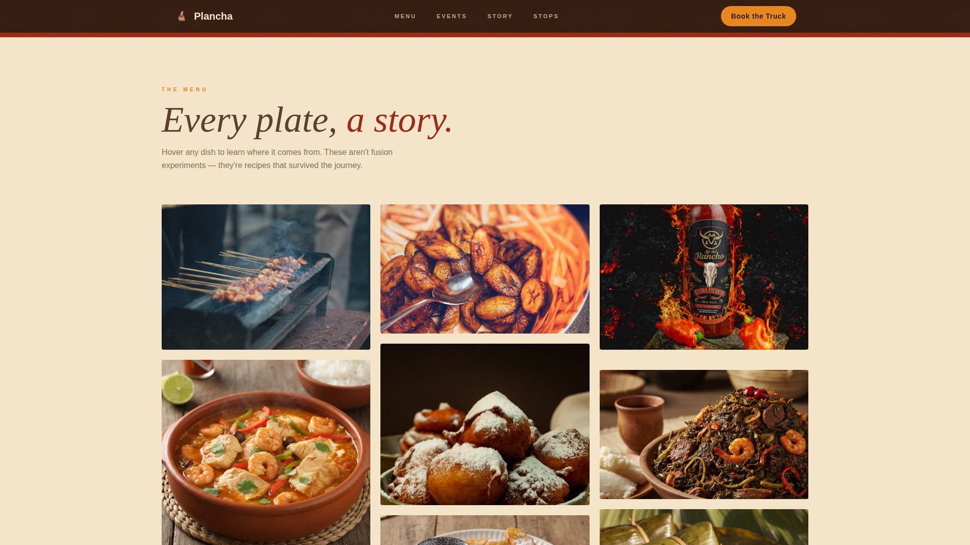 Cameroonian Cuisine Booking Website Template