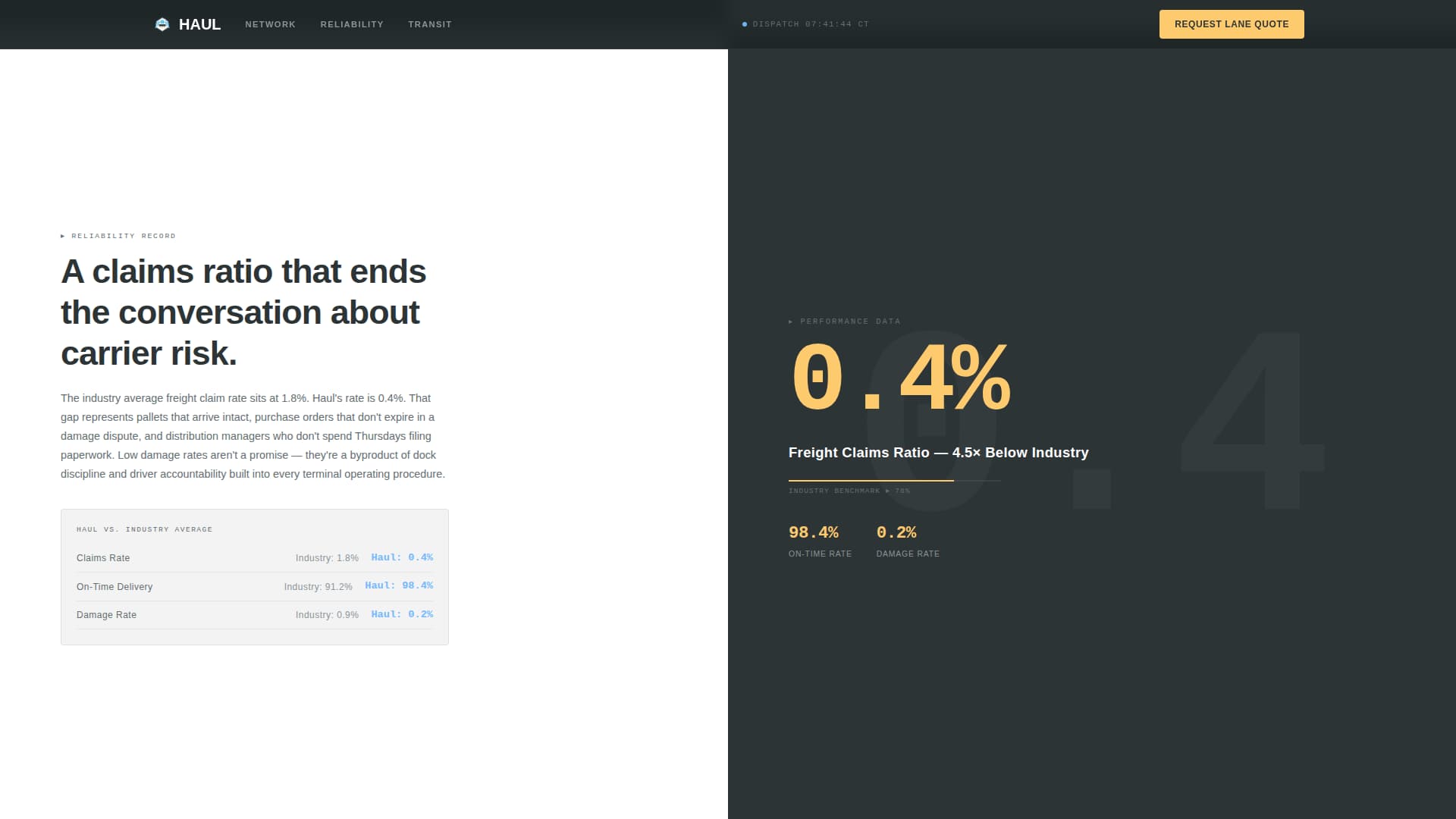 Freight & Cargo Professional Website Template
