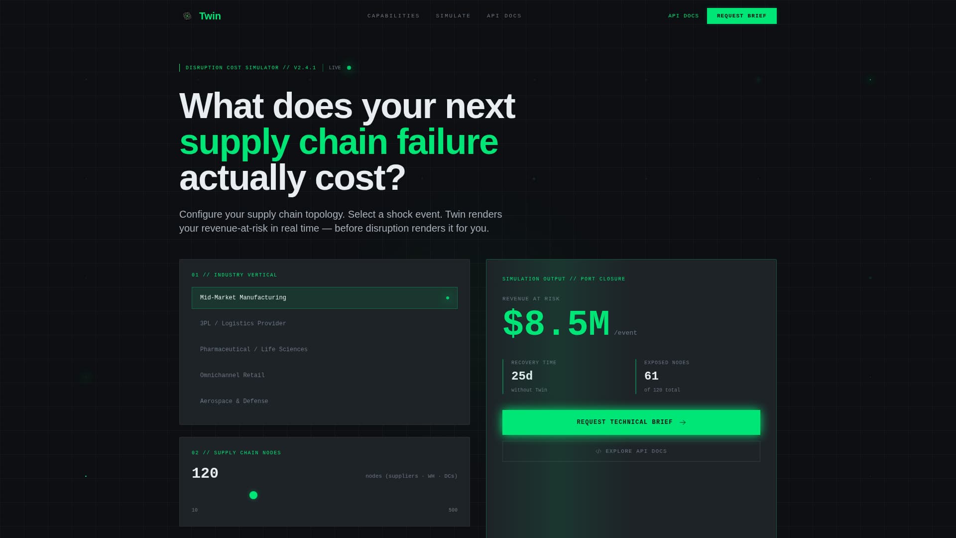Supply Chain Technology Pricing Website Template