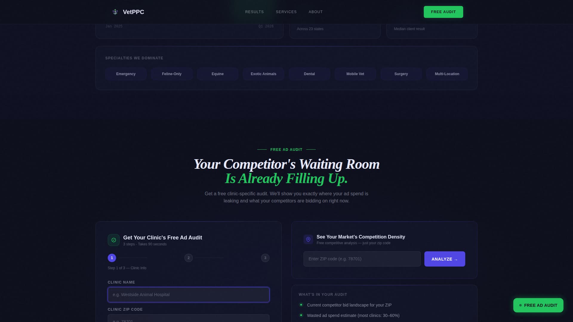 Veterinary Marketing & Agency Professional Website Template