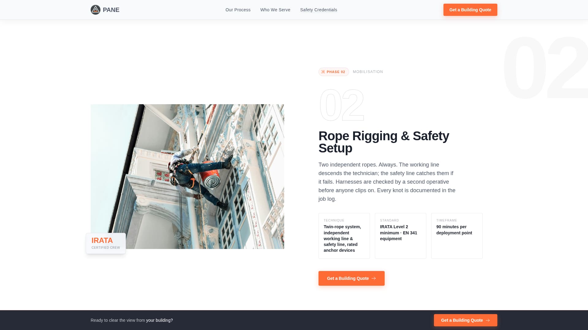 Pane - Professional Windowcleaning Landing Page Template