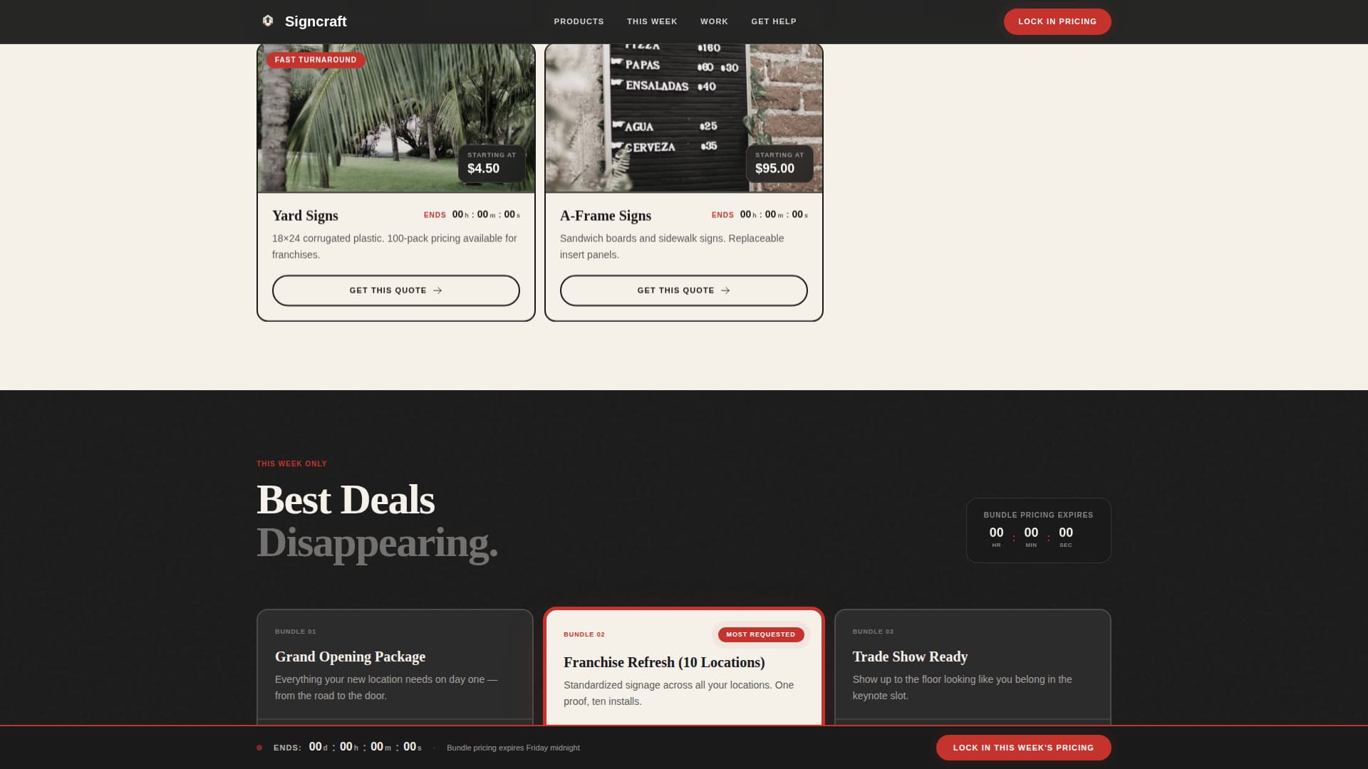 Local Brick & Mortar Business Booking Website Template