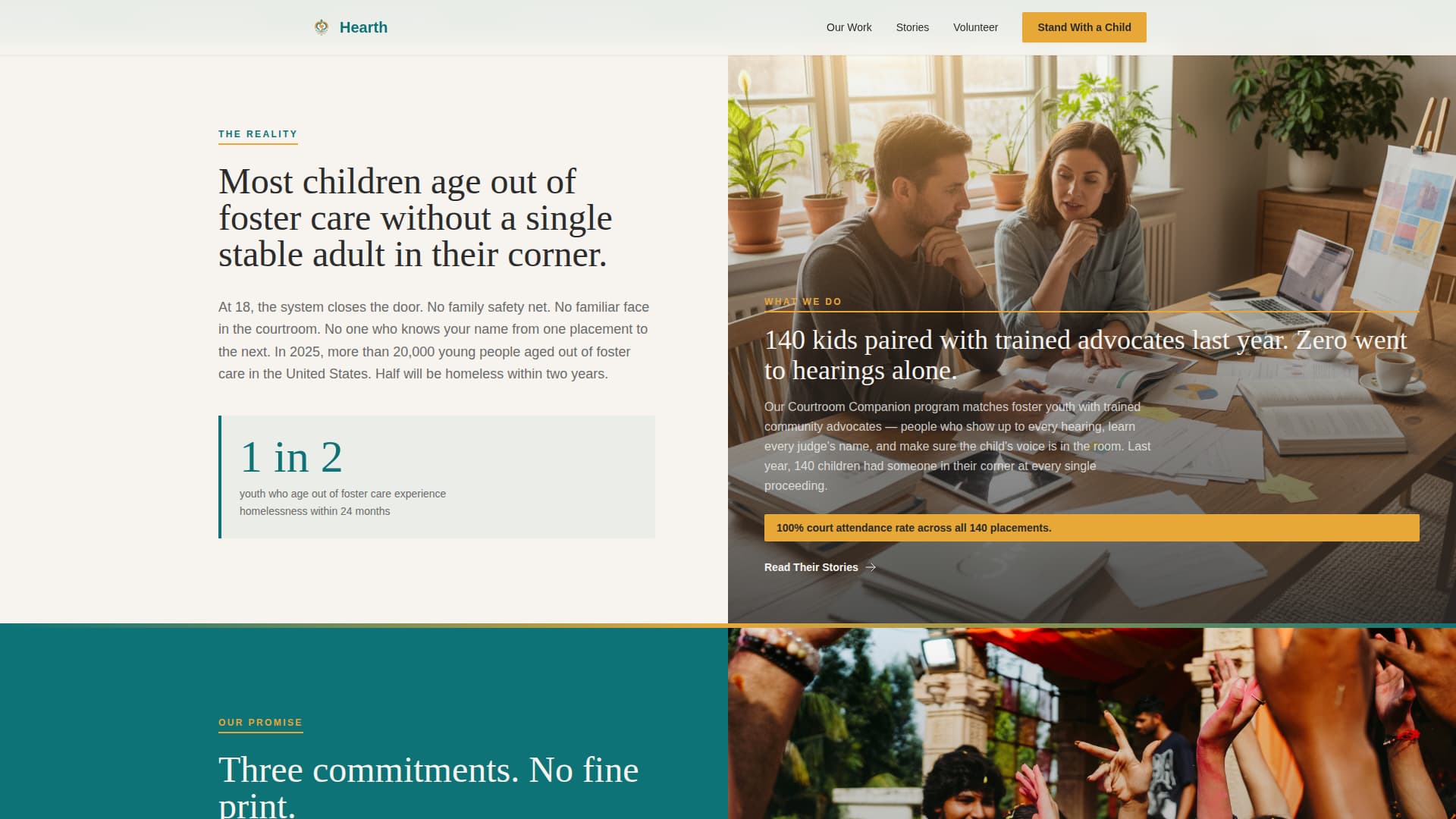Hearth - Powerful Childwelfare Landing Page Template