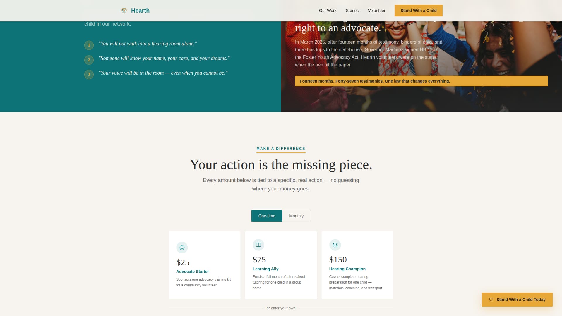Hearth - Powerful Childwelfare Landing Page Template