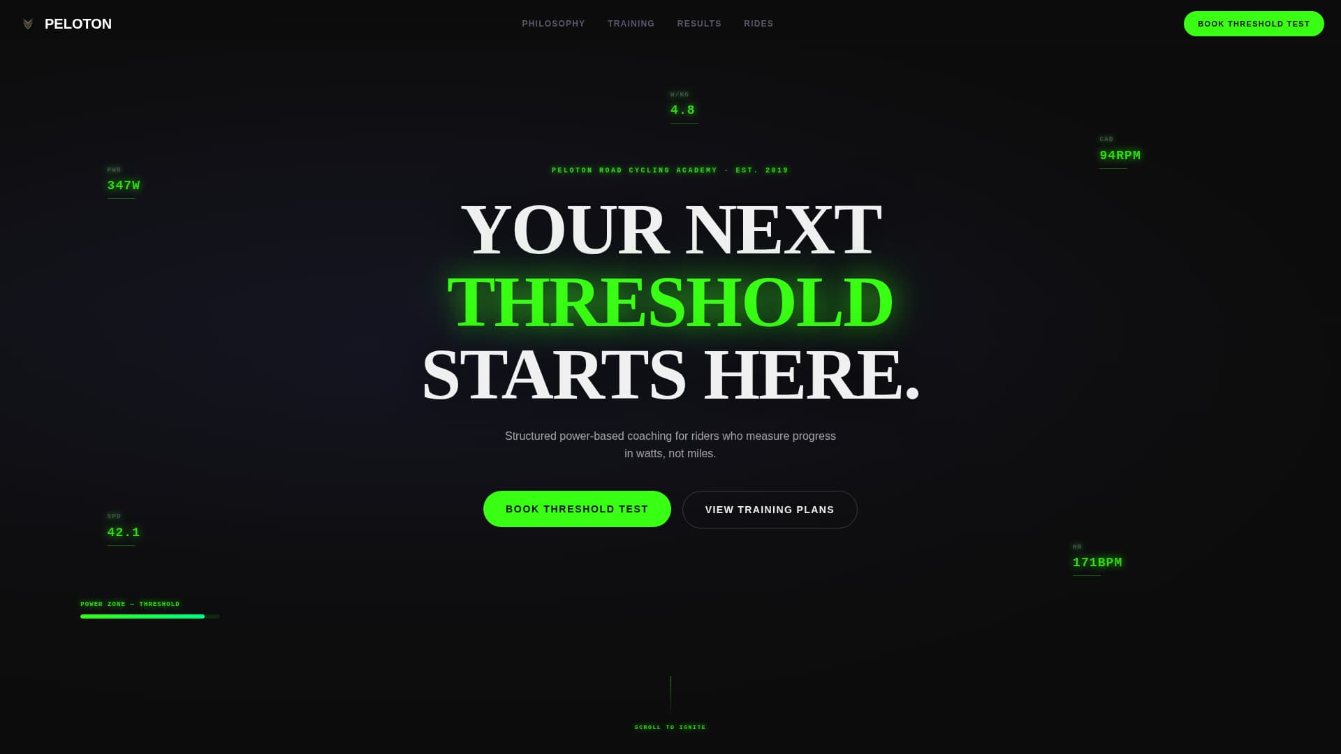 Road Cycling Booking Website Template