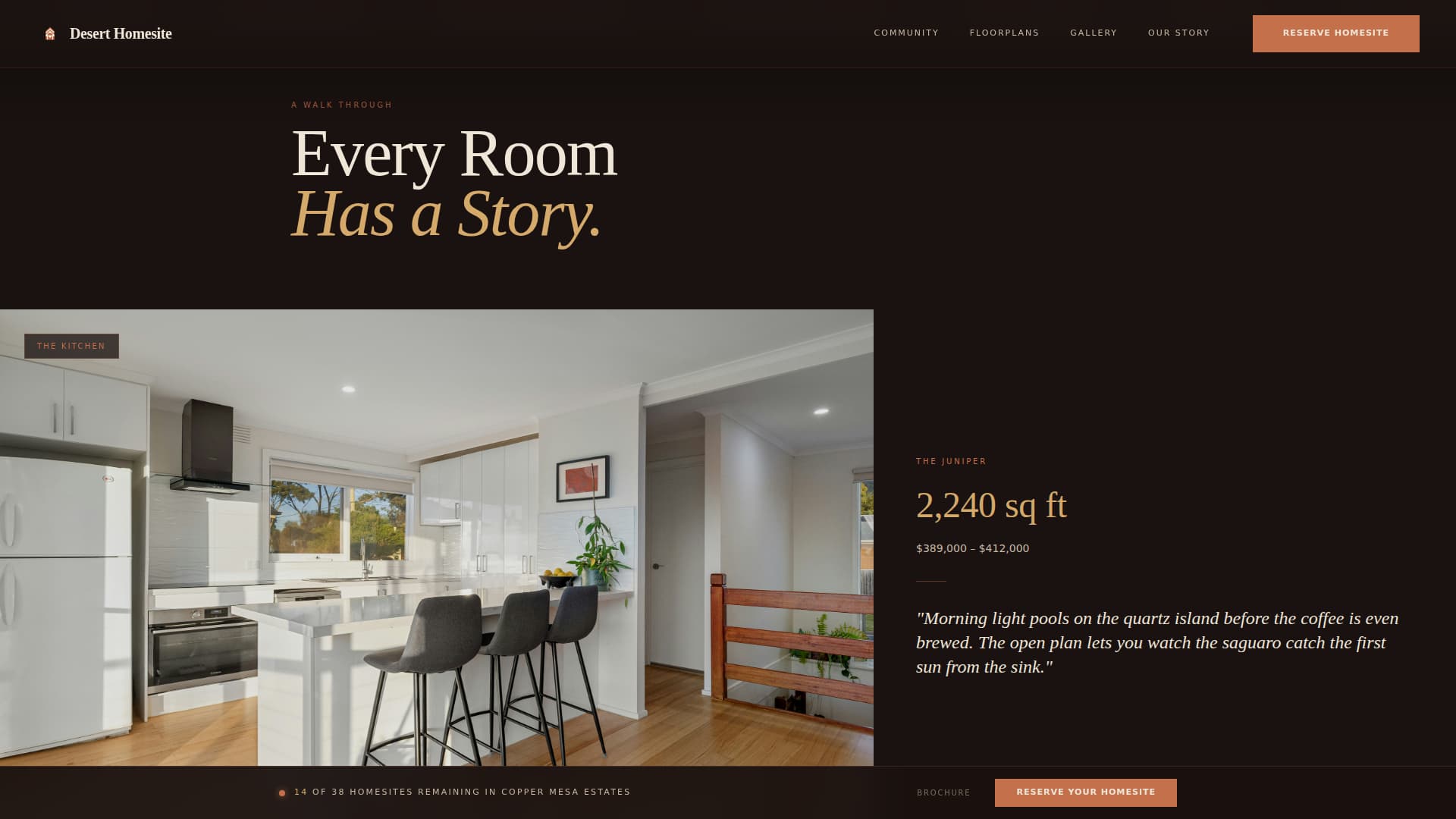 Desert - Immersive Homesite Landing Page Template