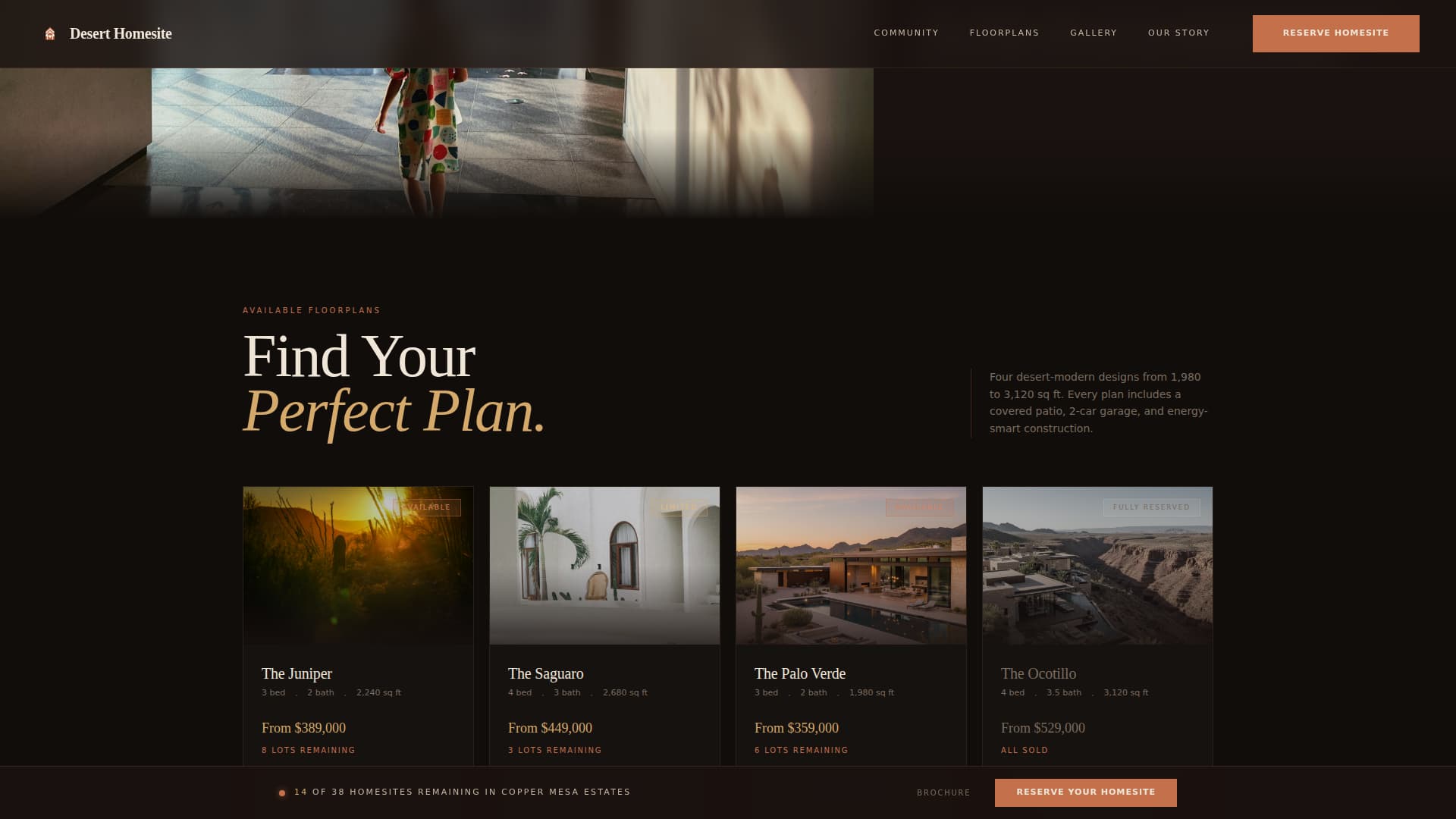 Desert - Immersive Homesite Landing Page Template