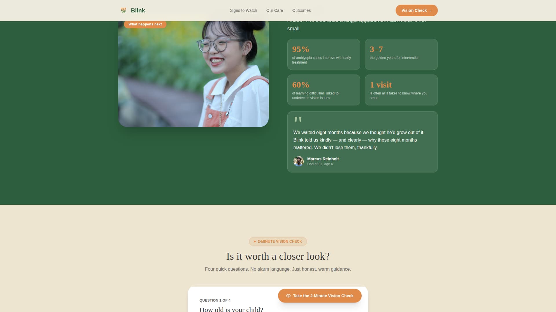 Eye Care & Optometry Booking Website Template