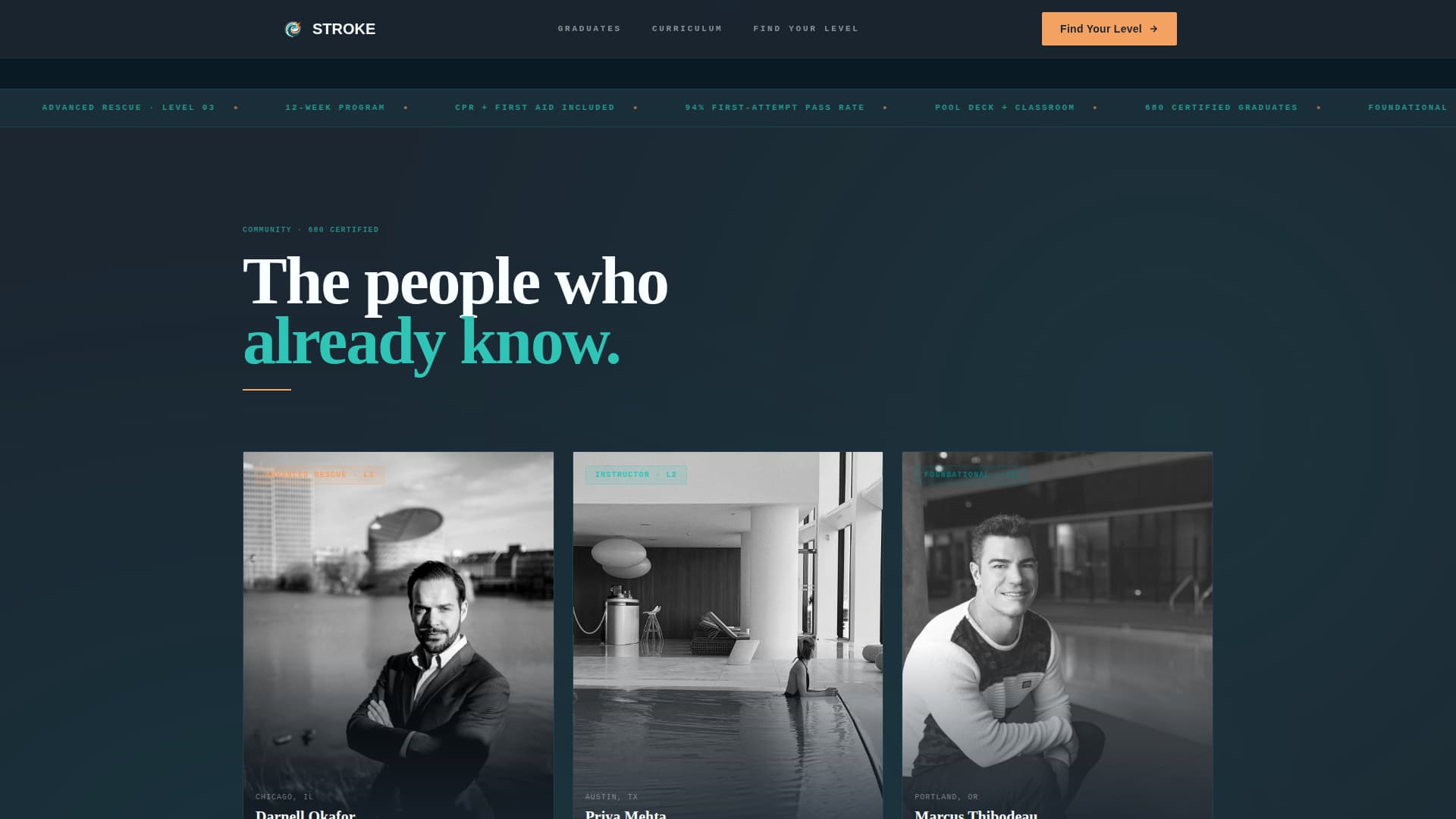 Swimming Fitness Professional Website Template