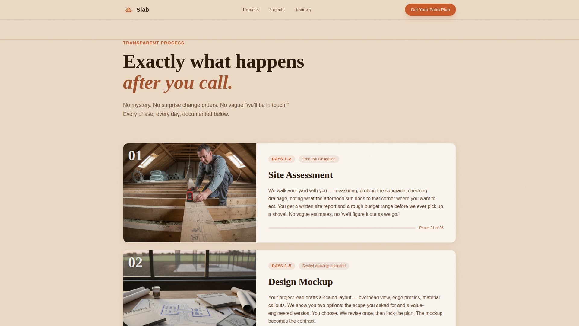 Patio & Deck Renovation Booking Website Template