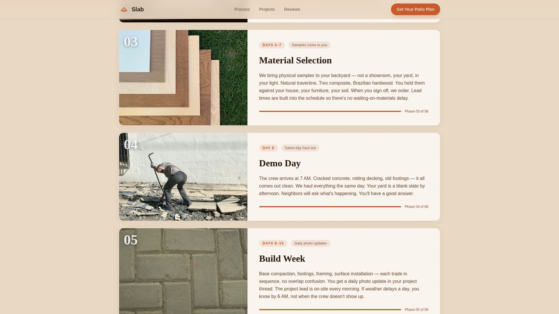 Patio & Deck Renovation Booking Website Template