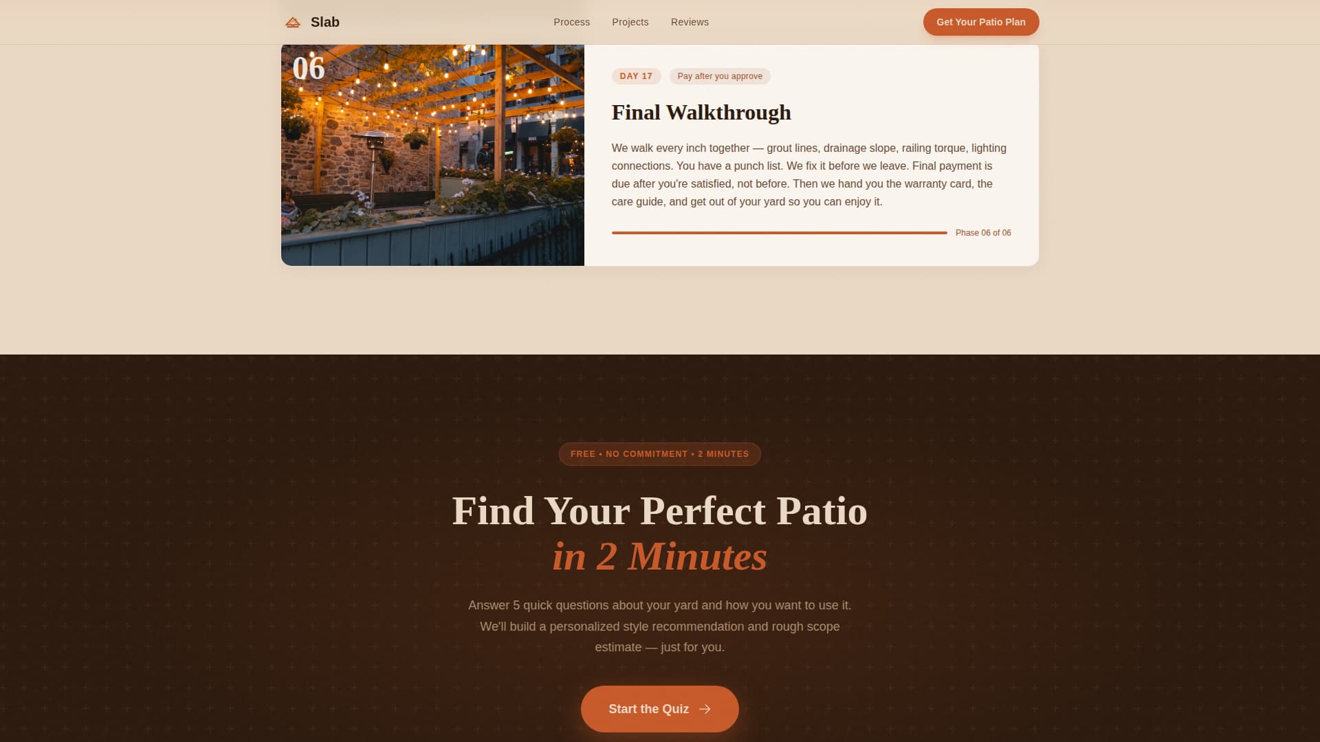 Patio & Deck Renovation Booking Website Template