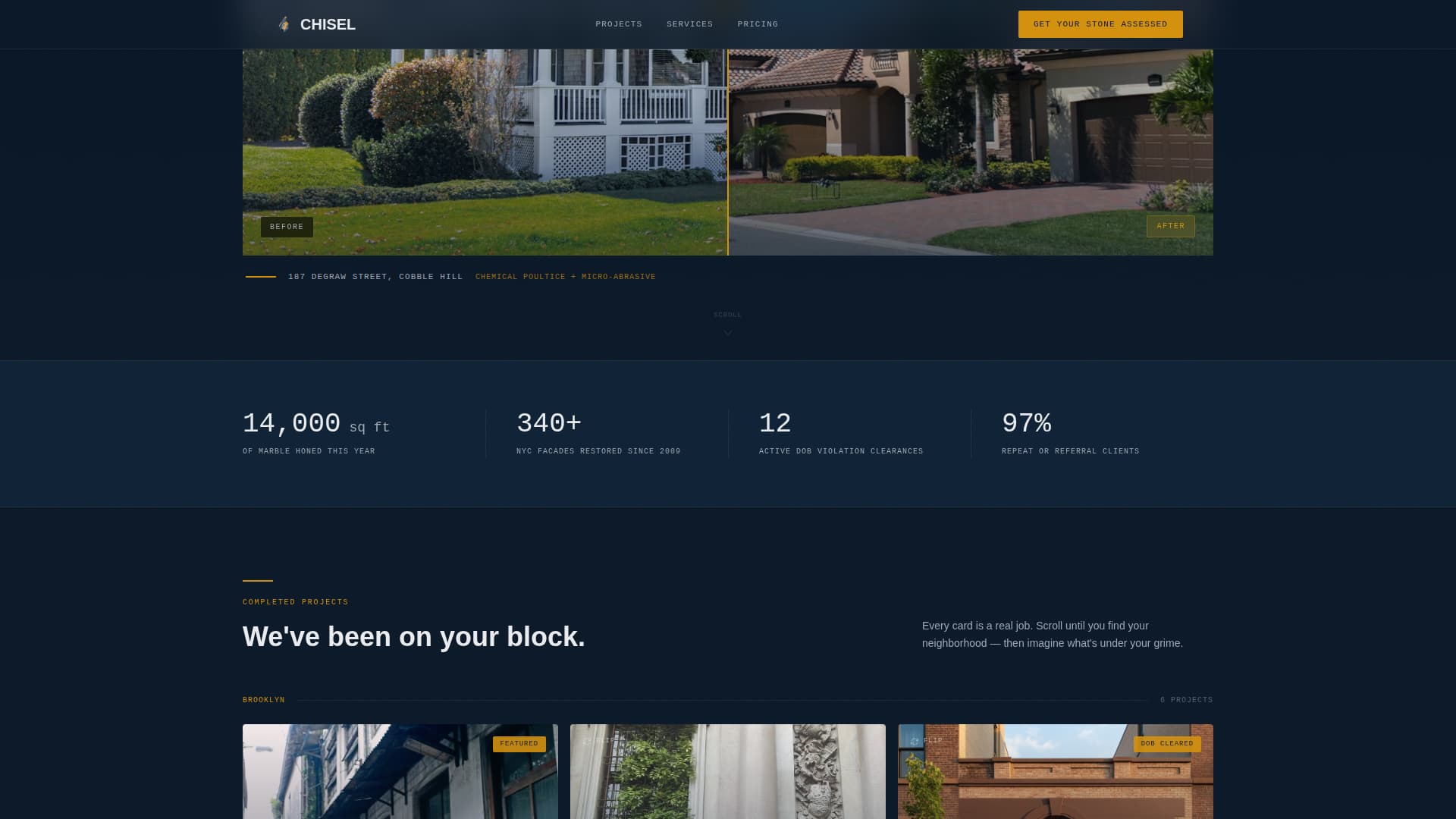 Chisel - Powerful Stonerestoration Landing Page Template