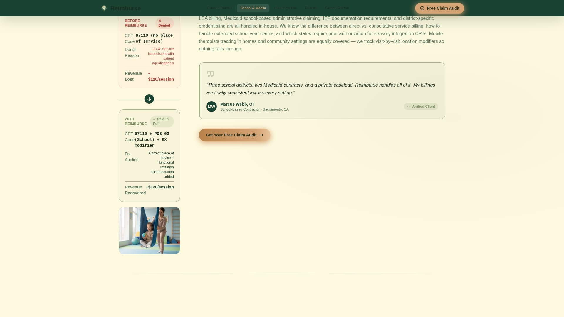 Occupational Therapist FAQ Website Template