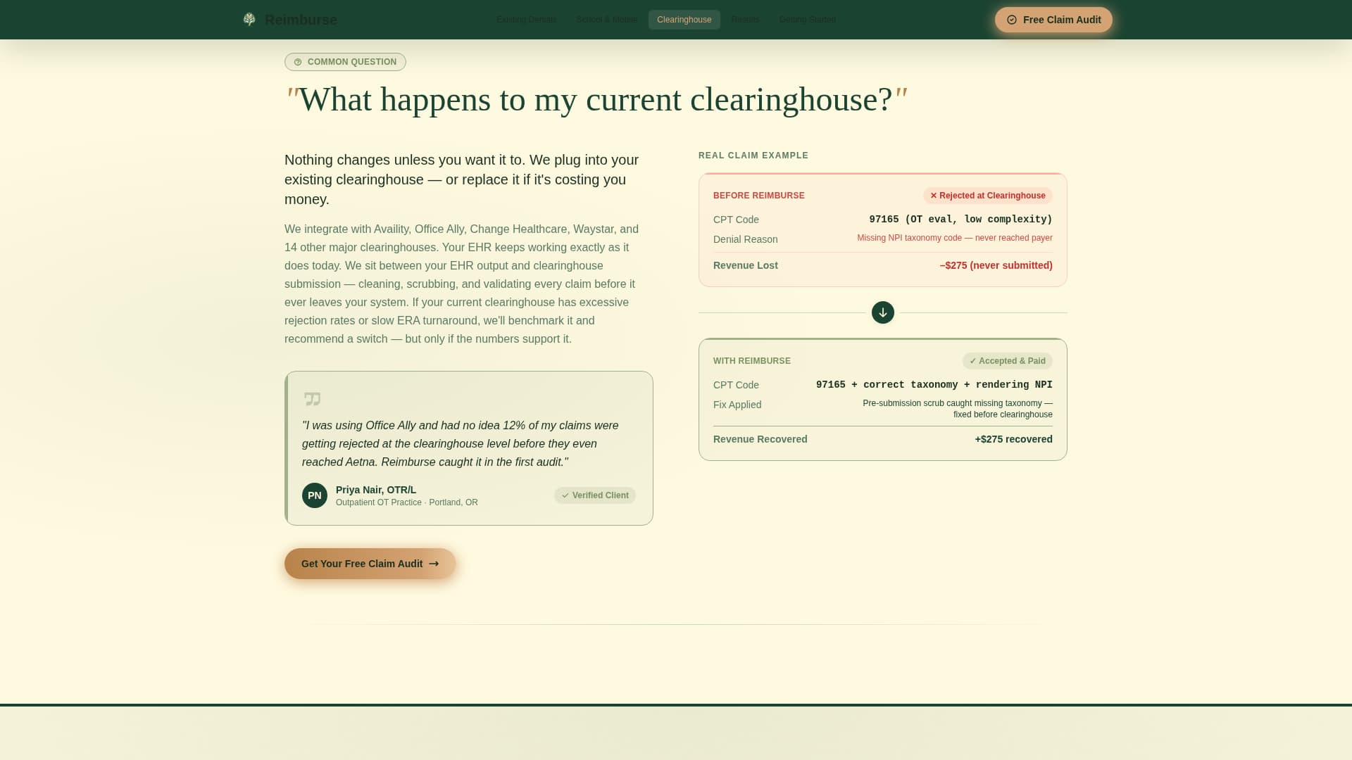 Occupational Therapist FAQ Website Template