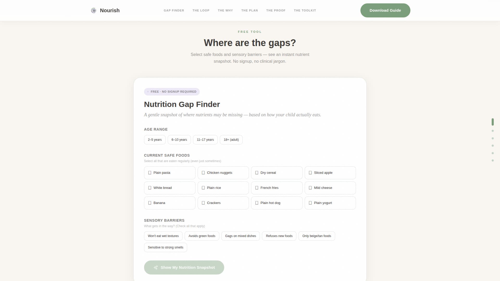 Autism Spectrum Care Cost Calculator Website Template