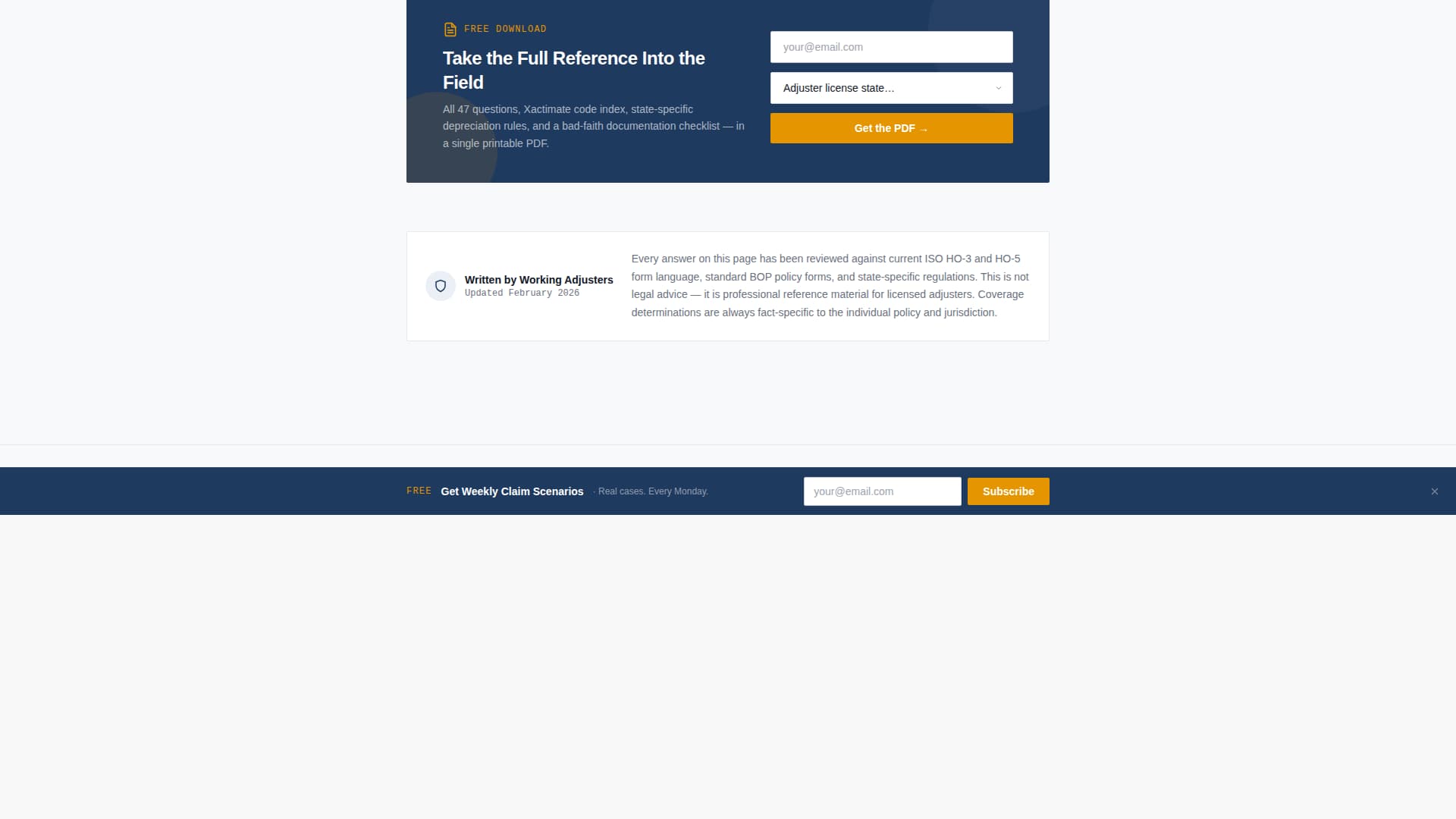 Insurance Adjuster FAQ Website Template