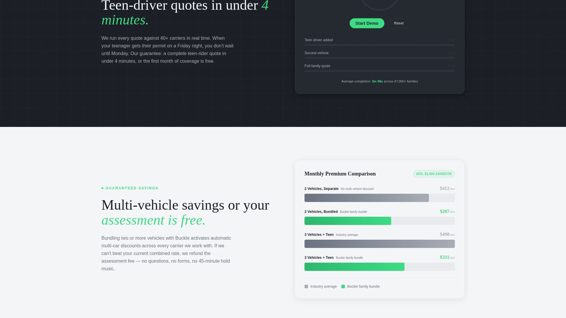 Buckle - Trusted Familyauto Landing Page Template