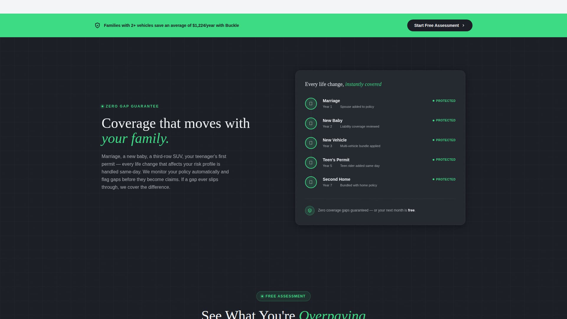 Buckle - Trusted Familyauto Landing Page Template