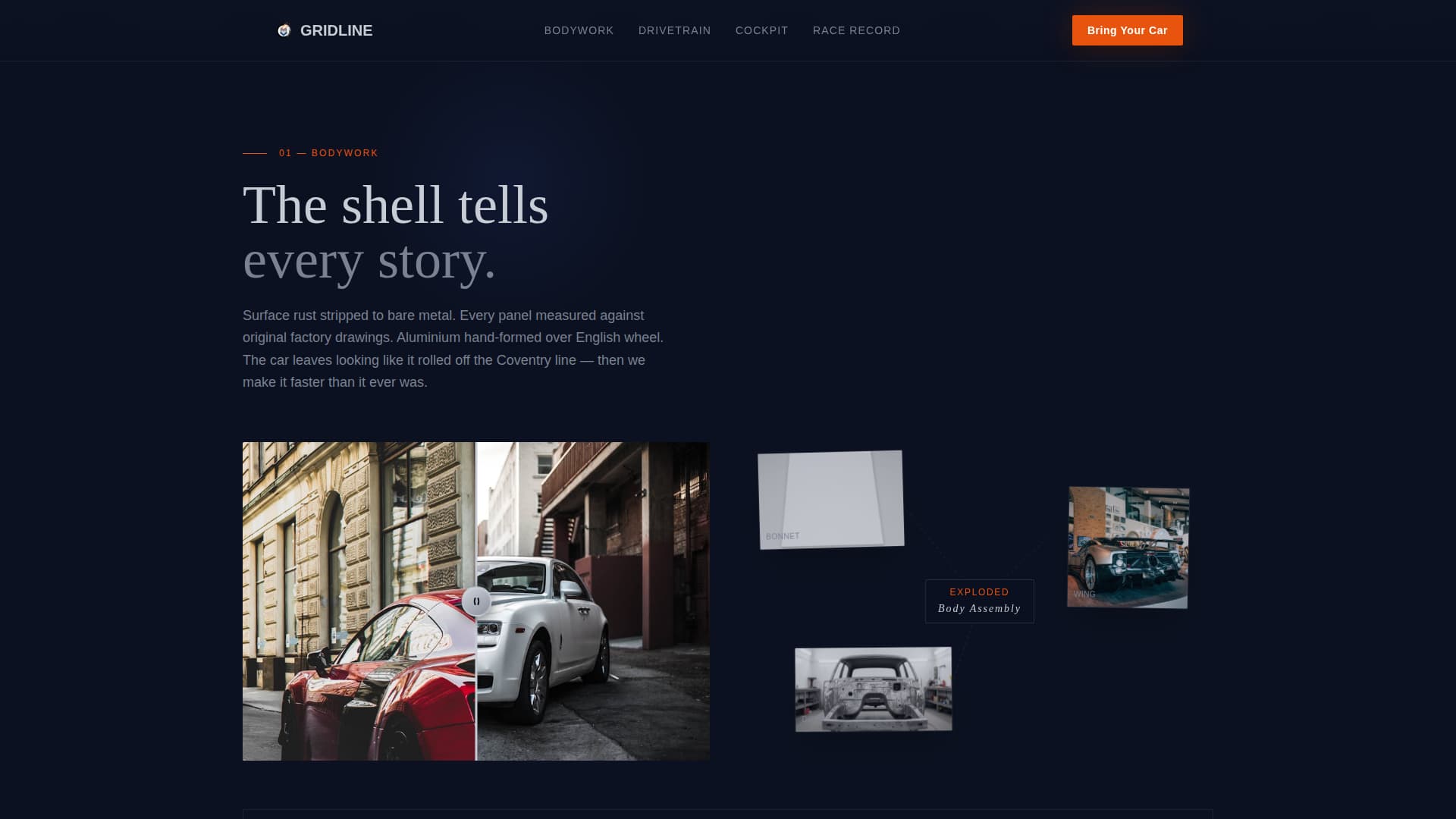 Gridline - Immersive Racing Landing Page Template
