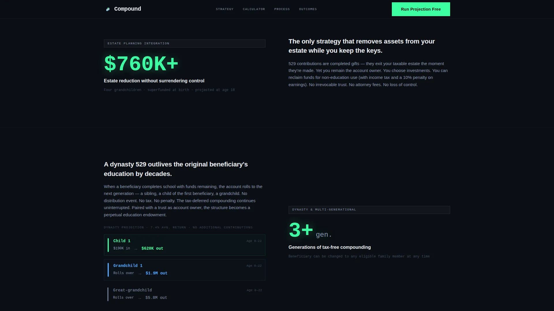 Nexus — Premium 529 Advisory Landing Page Template