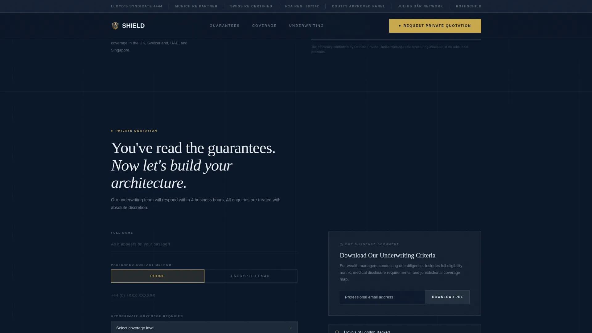 High Net Worth Individual Insurance Specialist Professional Website Template