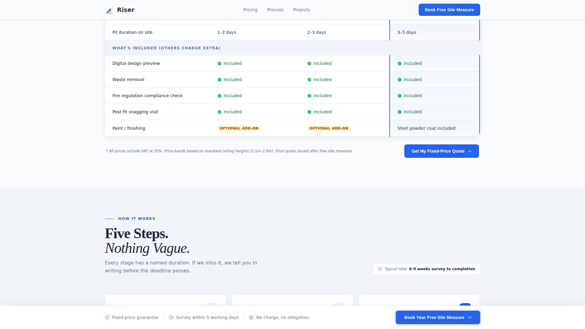 Stair Builder Business Booking Website Template