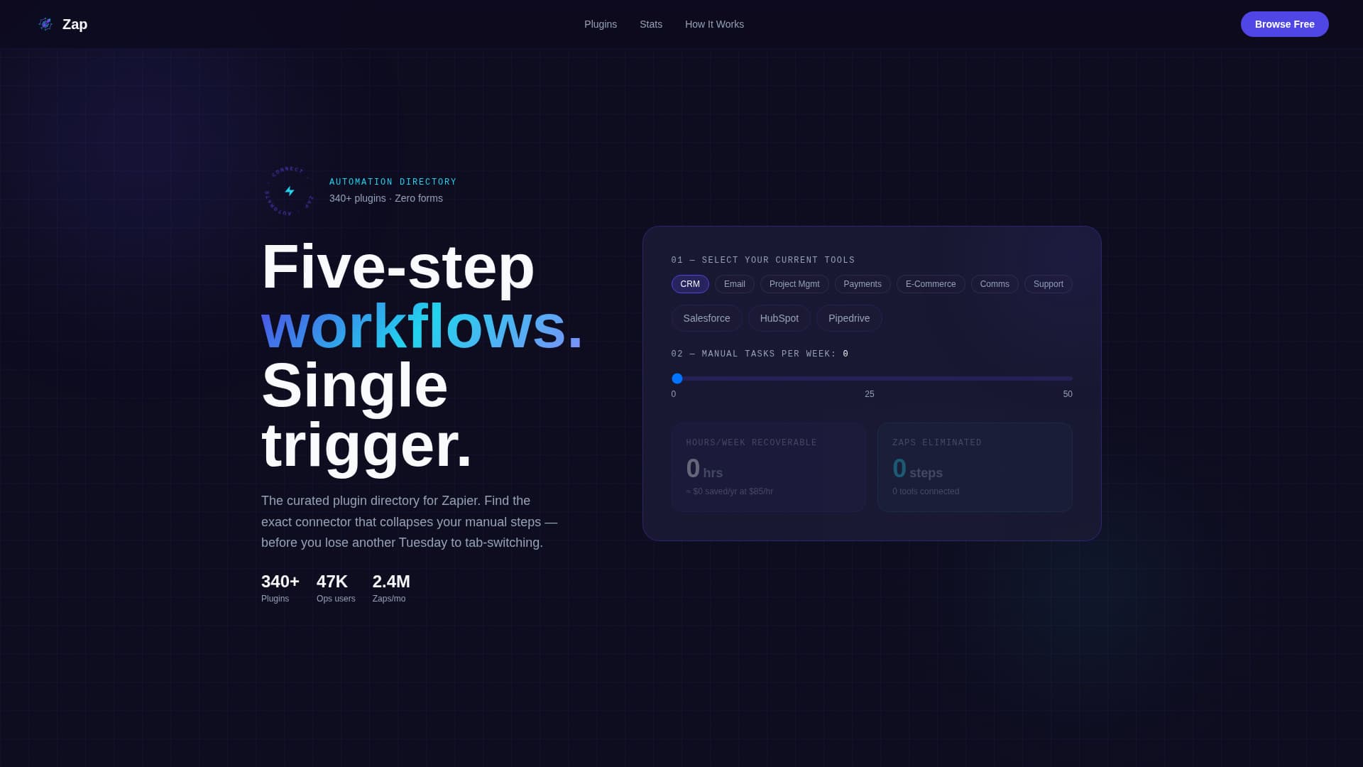 Zap - Powerful Automation Landing Page Template