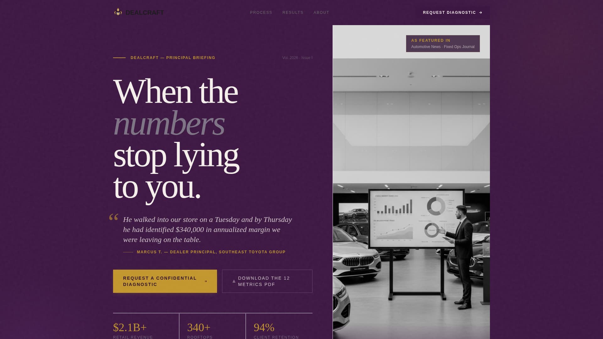 Automotive Consulting Directory Website Template