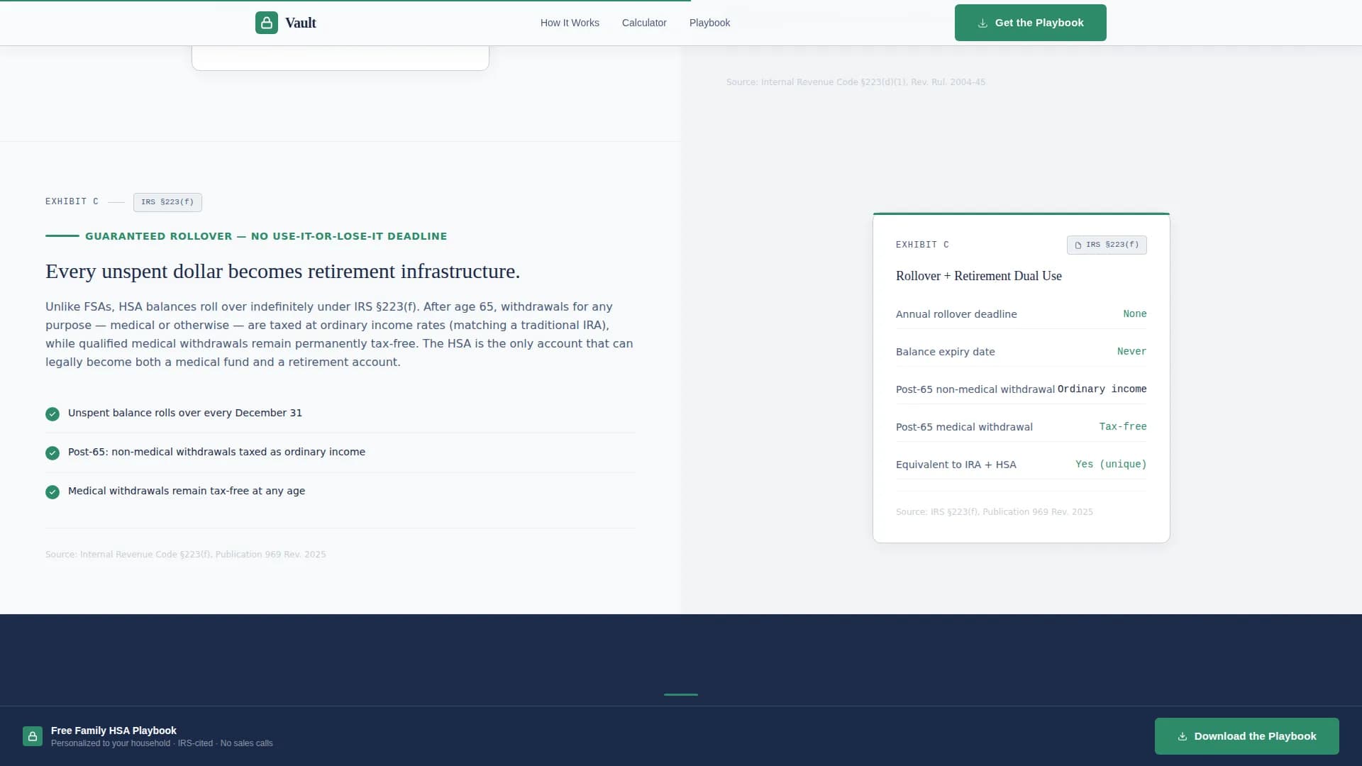 Vault - Guaranteed Family HSA Savings Landing Page Template