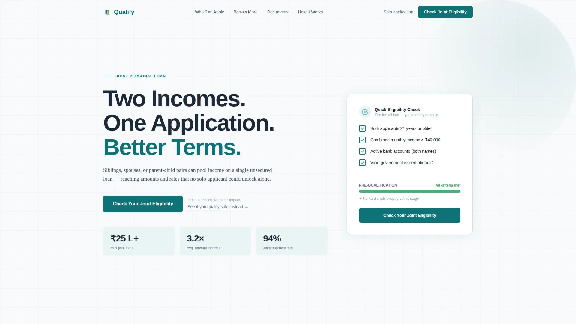 Approve — Family Loan Qualifier Landing Page Template