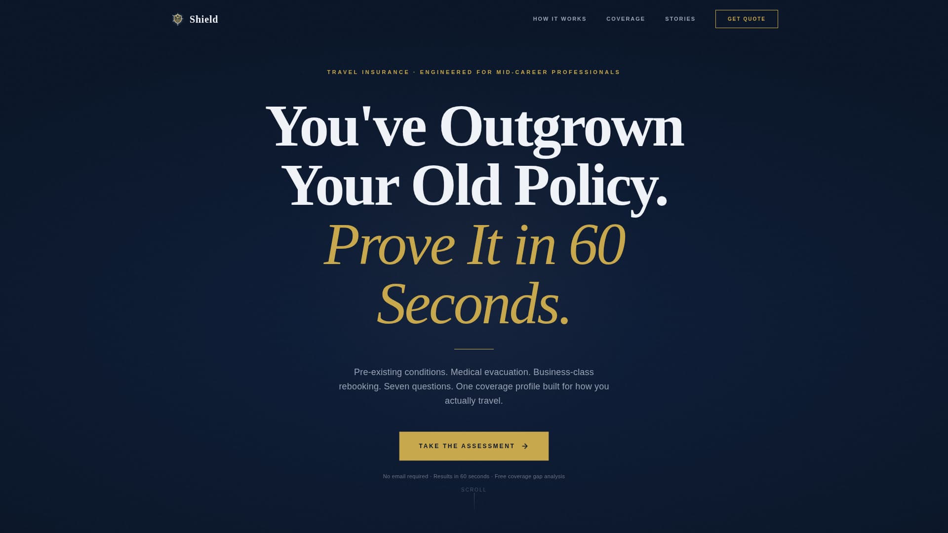 Shield - Premium Travelinsurance Landing Page Template