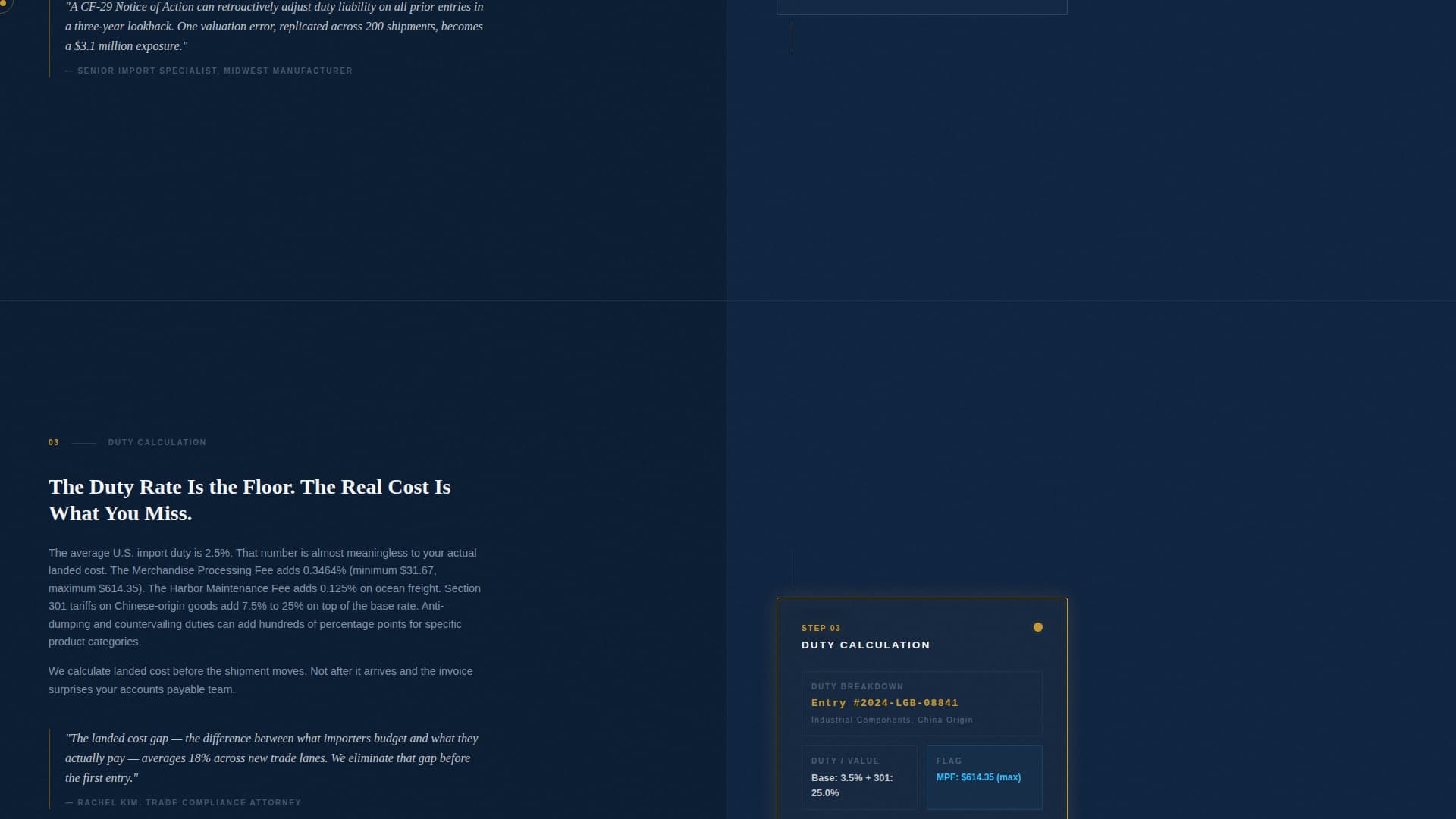 Customs Broker Reviews Website Template