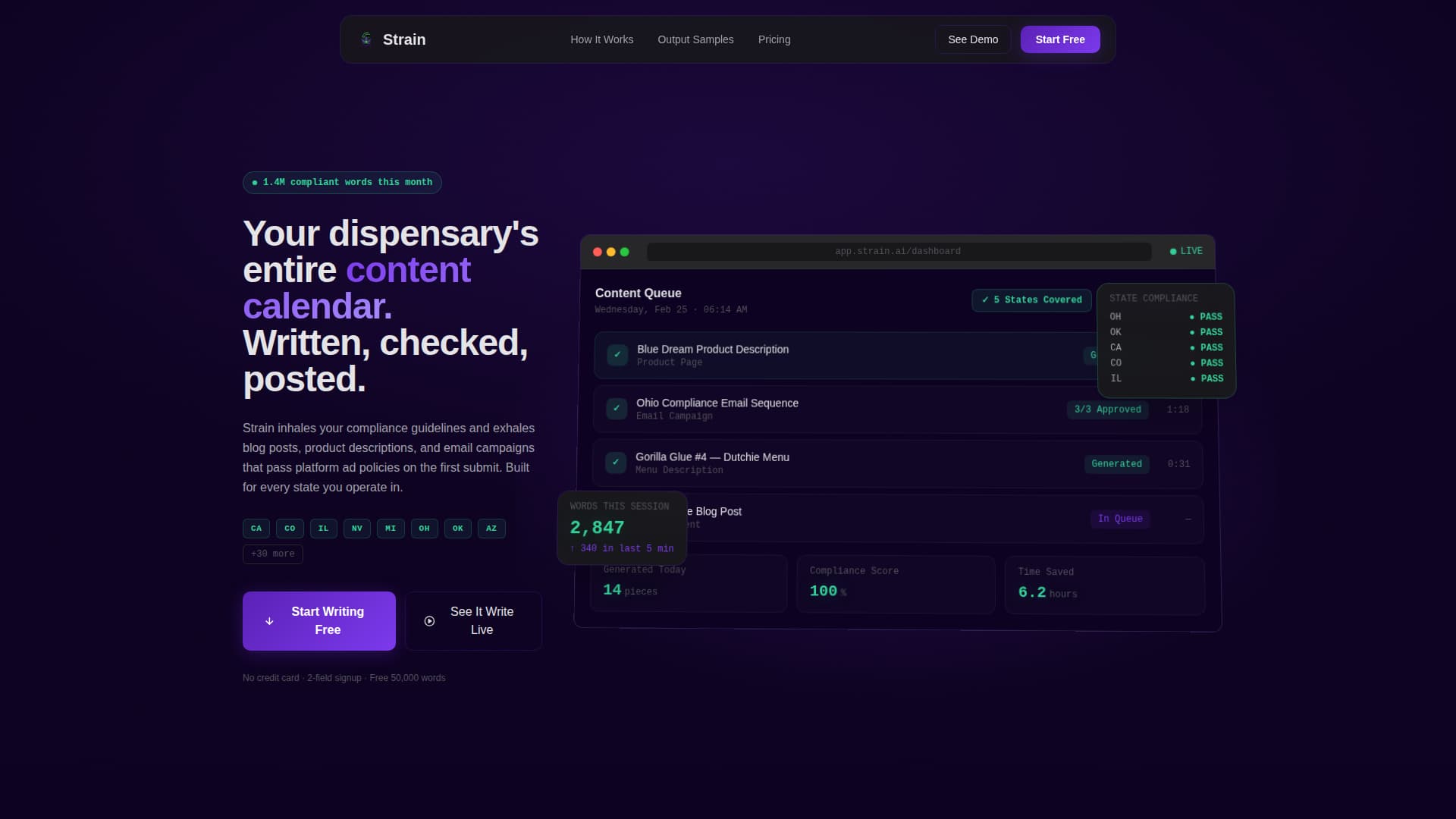 AI for Cannabis Privacy Policy Website Template