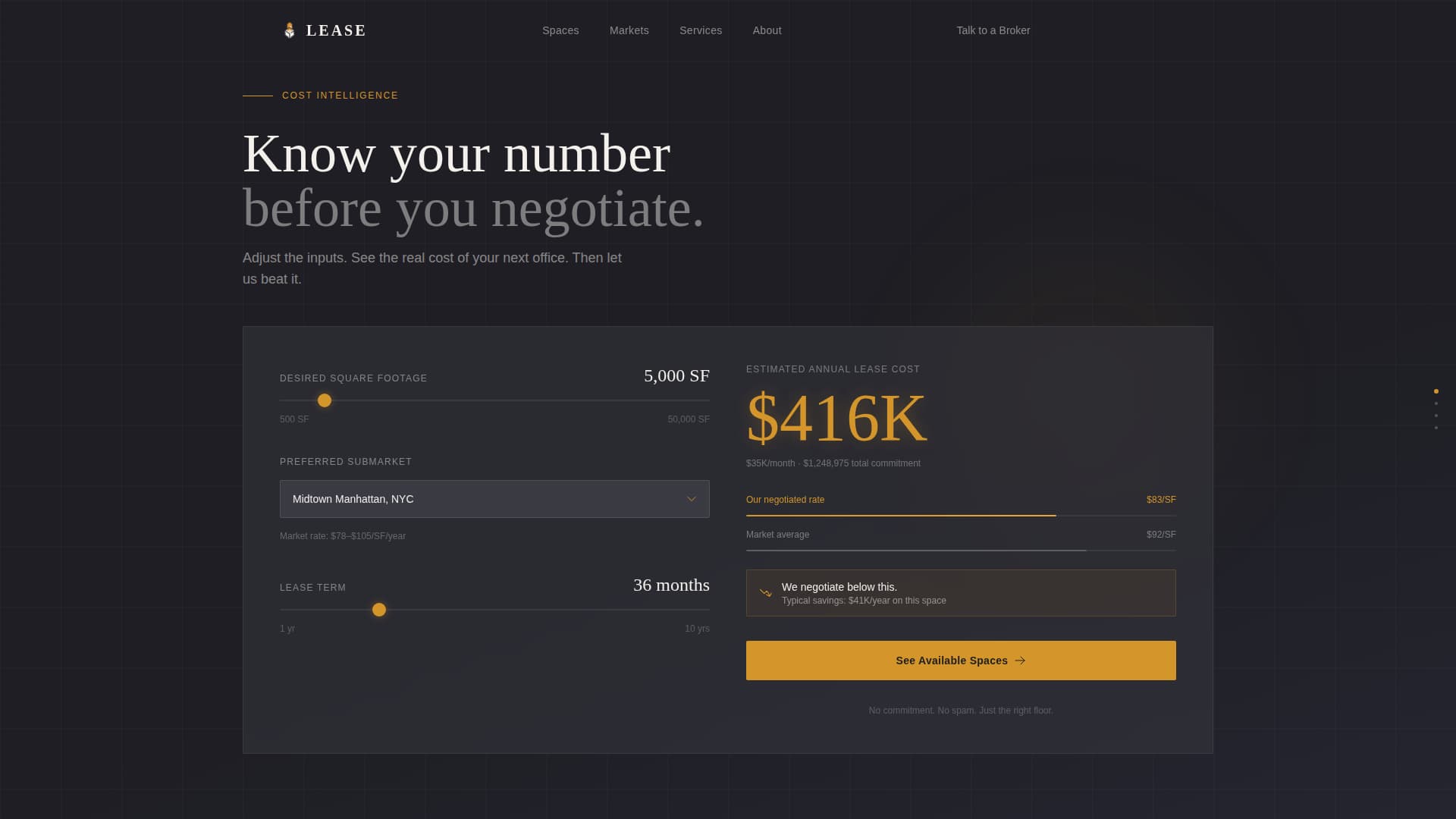 Lease - Luxe Commercial Landing Page Template