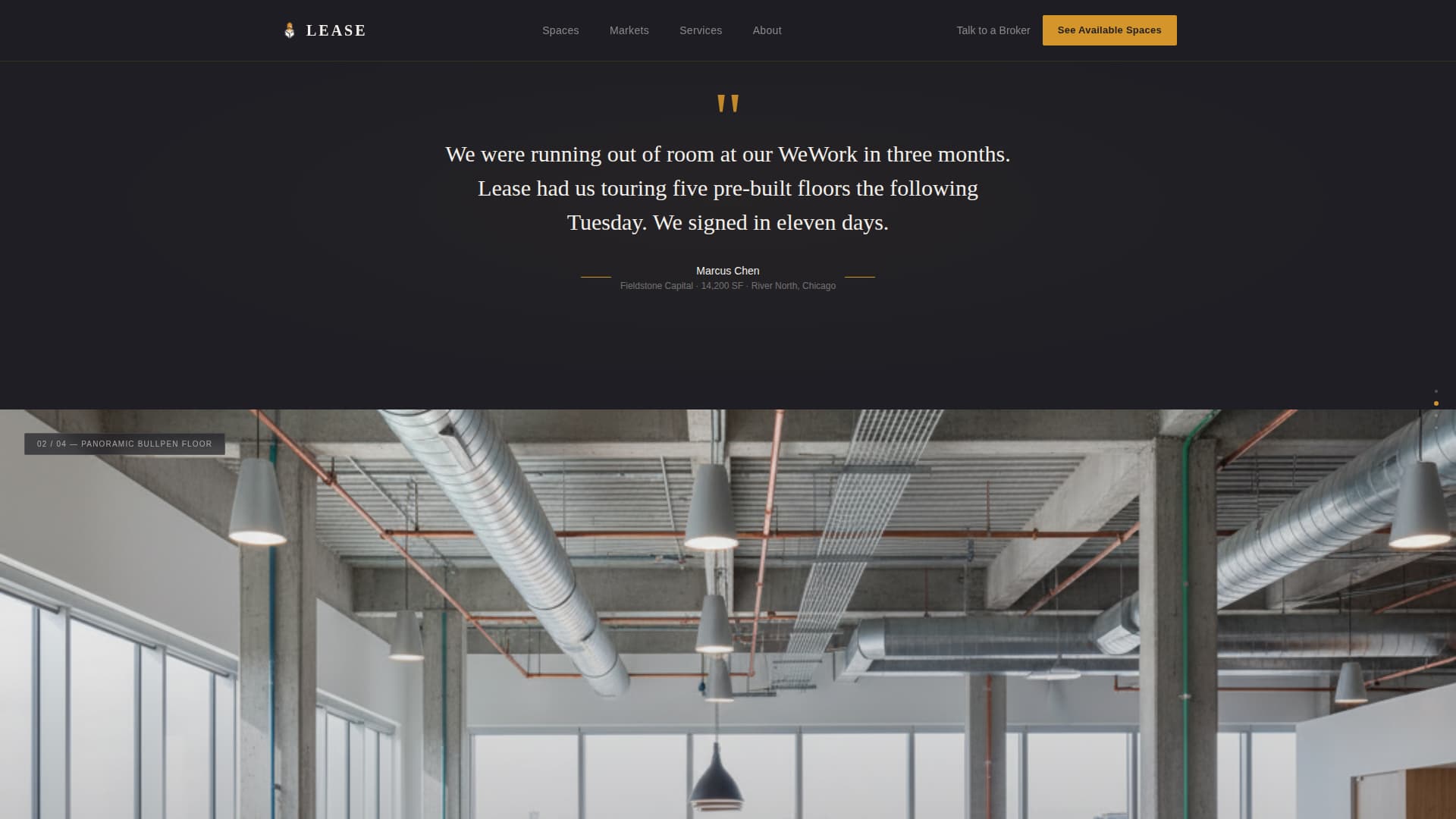 Lease - Luxe Commercial Landing Page Template