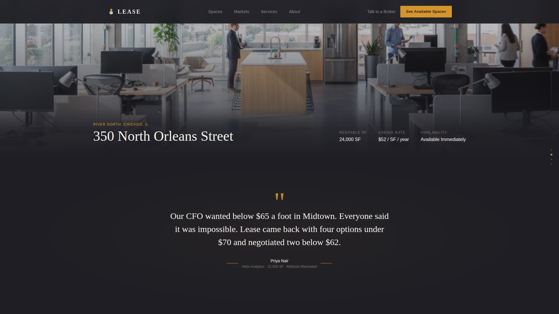 Lease - Luxe Commercial Landing Page Template