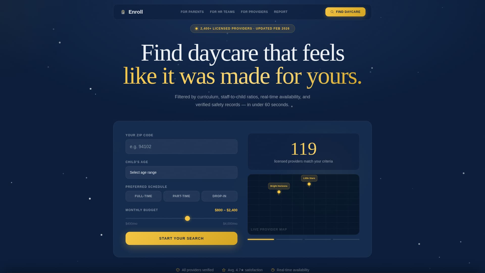 Daycare Digital Presence Cost Calculator Website Template