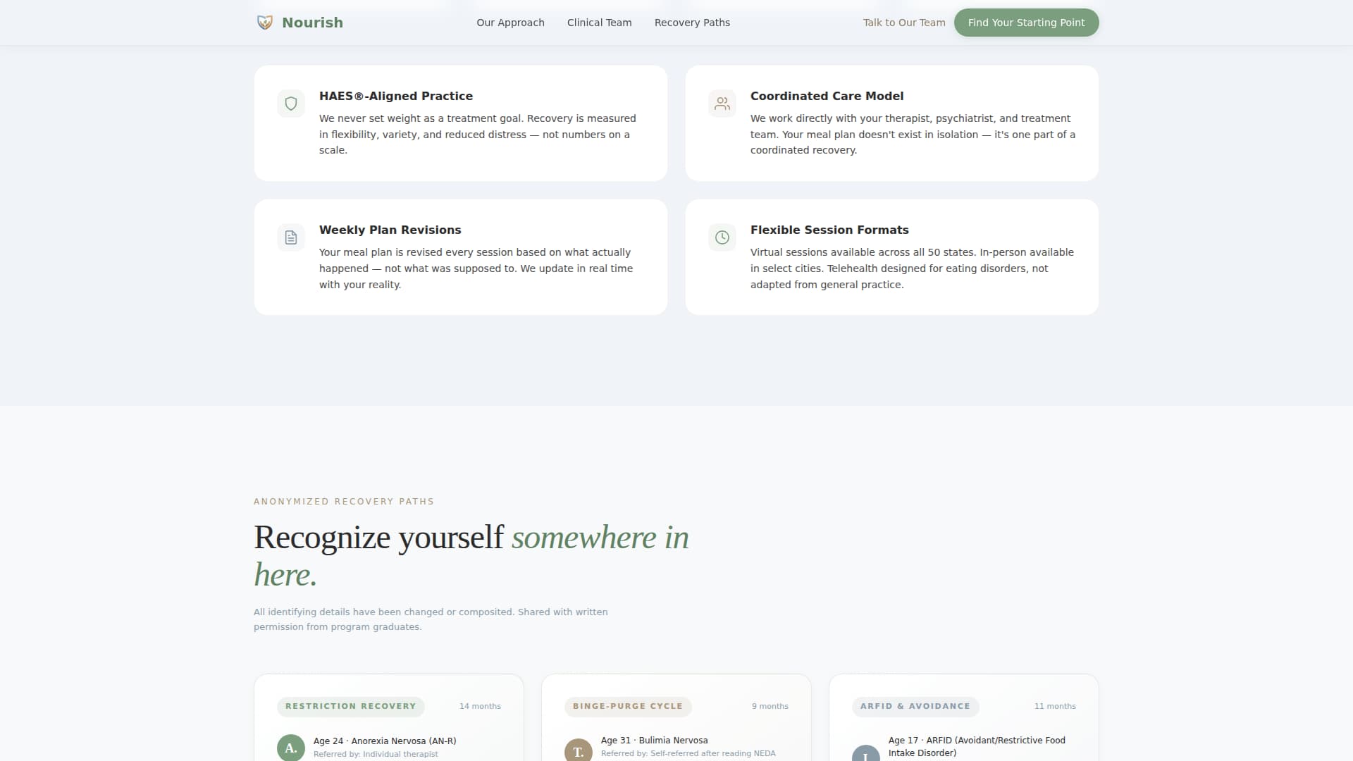 Eating Disorder Care Professional Website Template