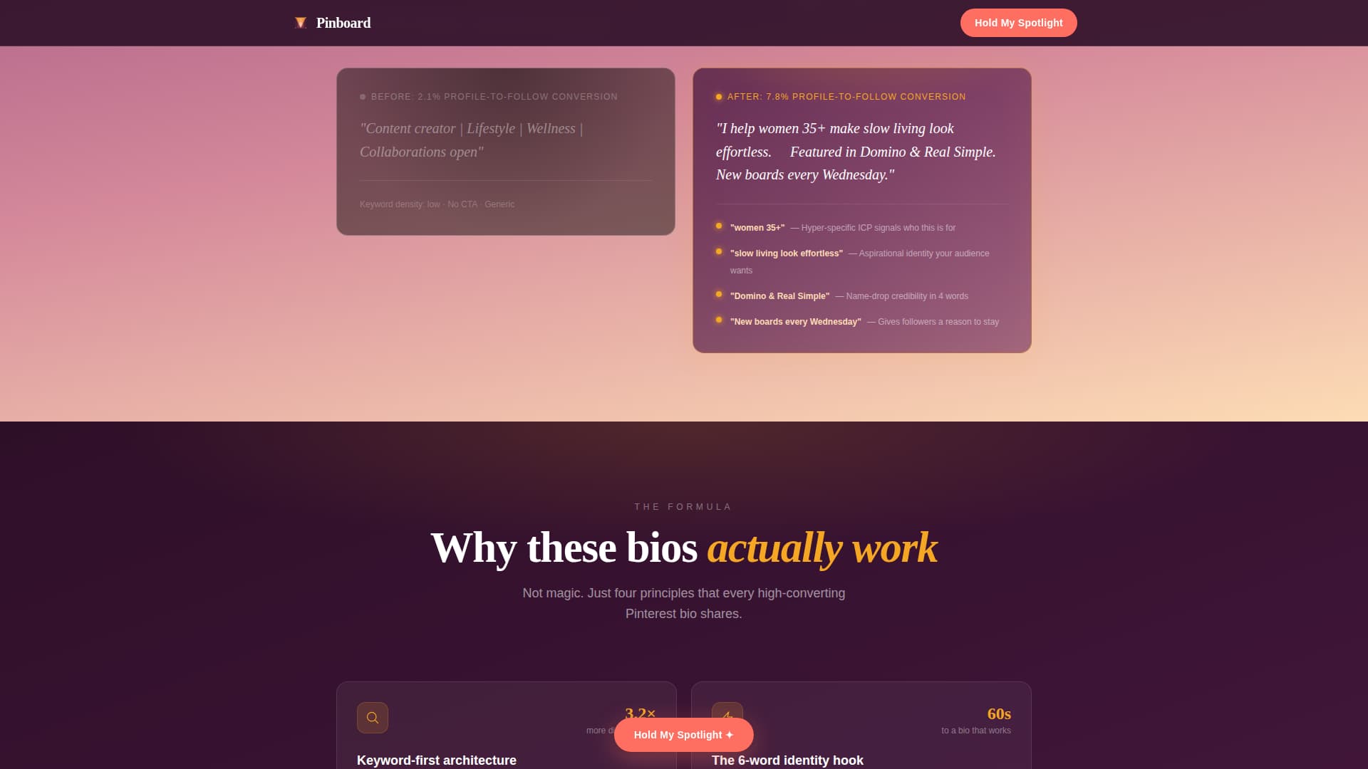 Pinboard - Magnetic Pinterest Landing Page Template