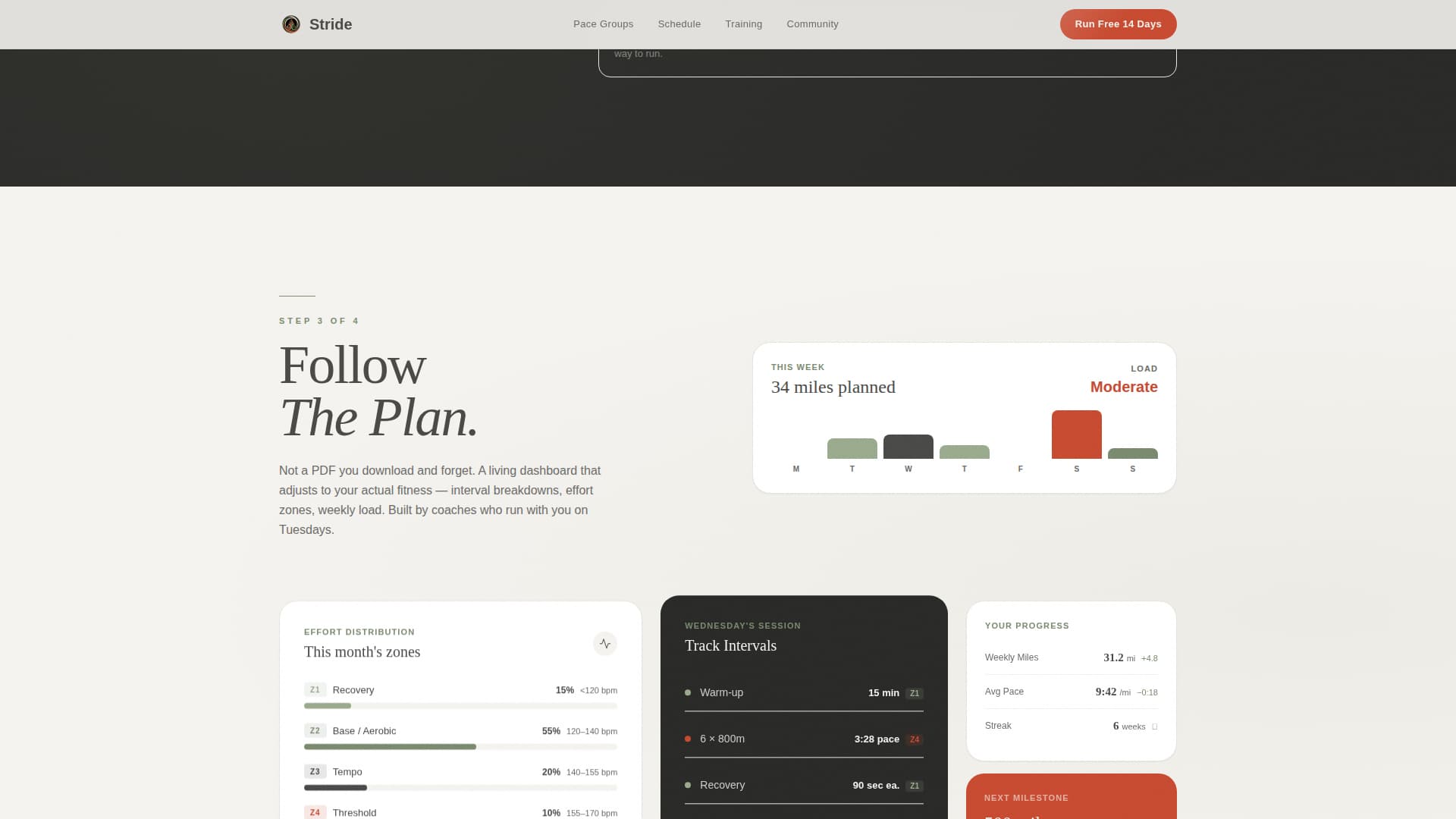 Running Fitness Professional Website Template