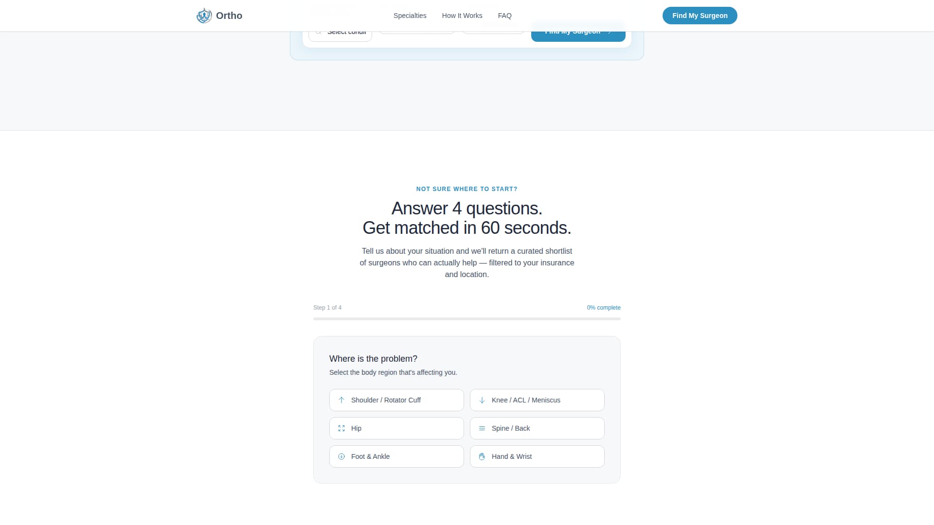 Orthopedic Surgeon FAQ Website Template