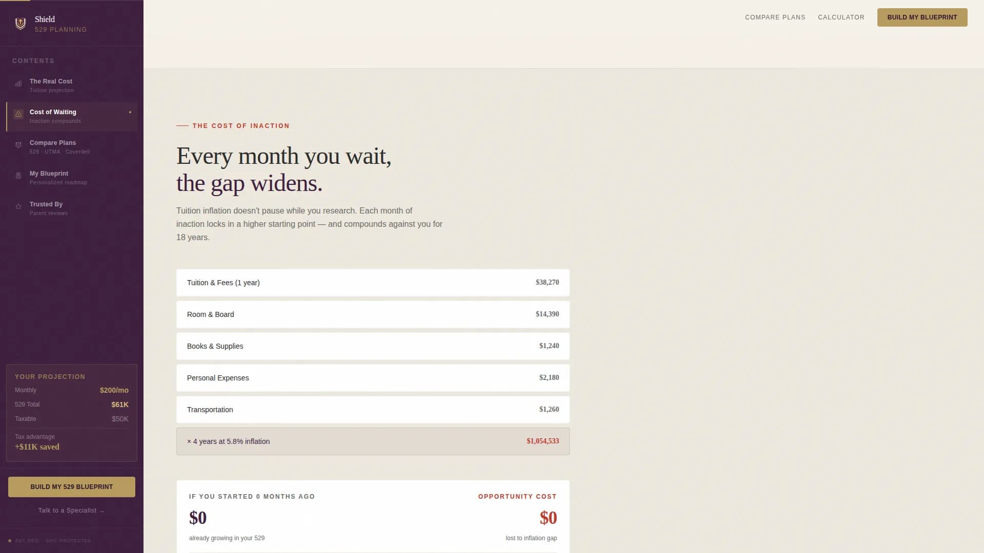 Invest — College Savings Planning Landing Page Template