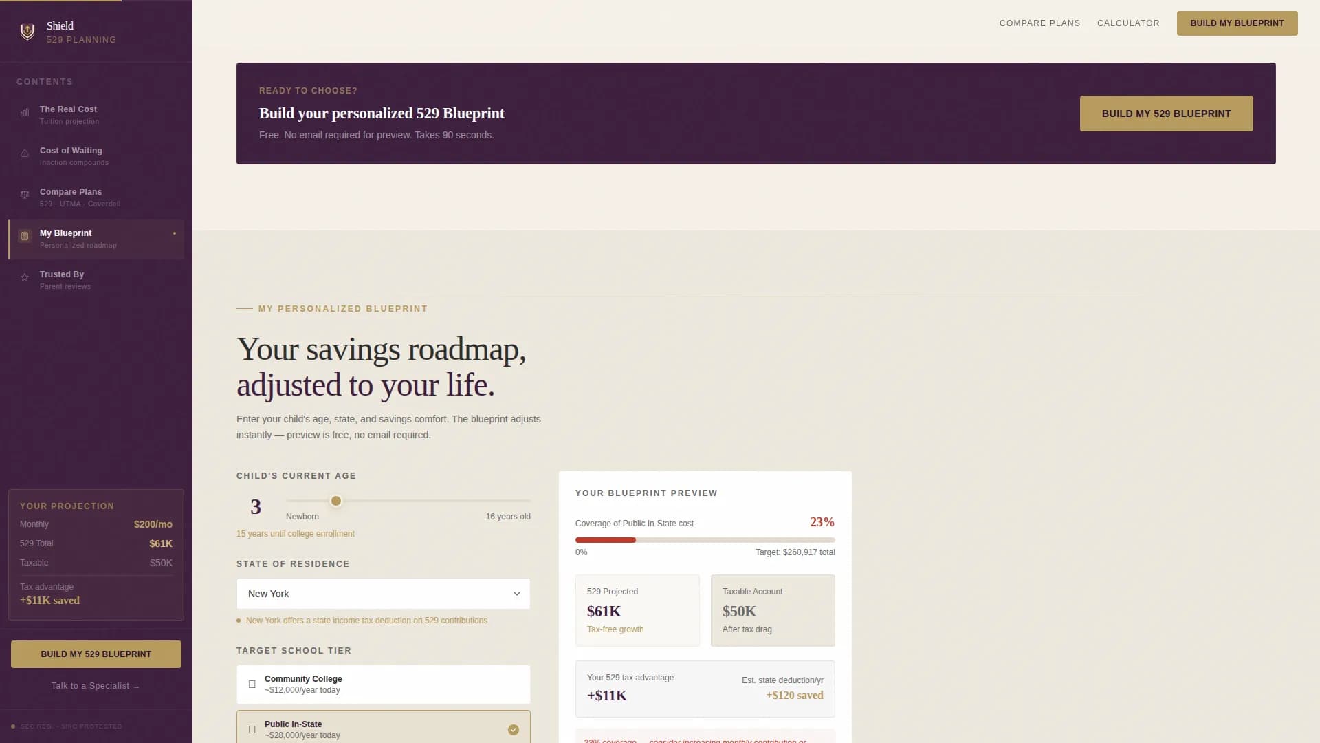 Invest — College Savings Planning Landing Page Template